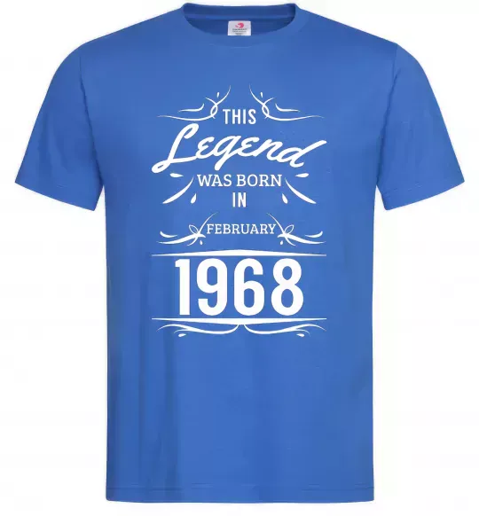 Чоловіча футболка This legend was born in february Яскраво-синій фото