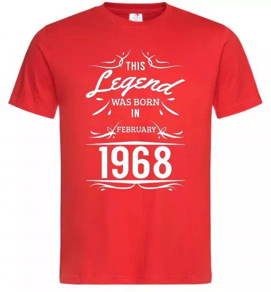 Чоловіча футболка This legend was born in february Червоний фото