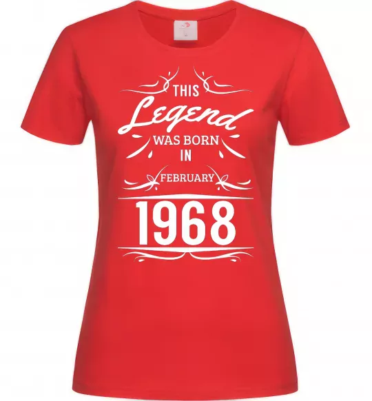 Жіноча футболка This legend was born in february Червоний фото