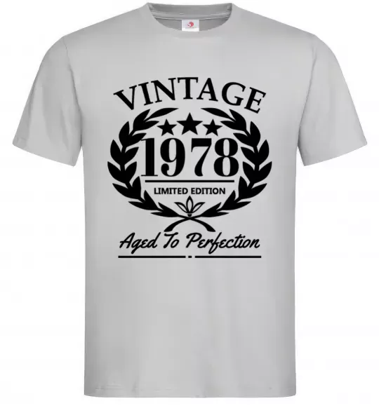 Мужская футболка Vintage 1978 Серый фото