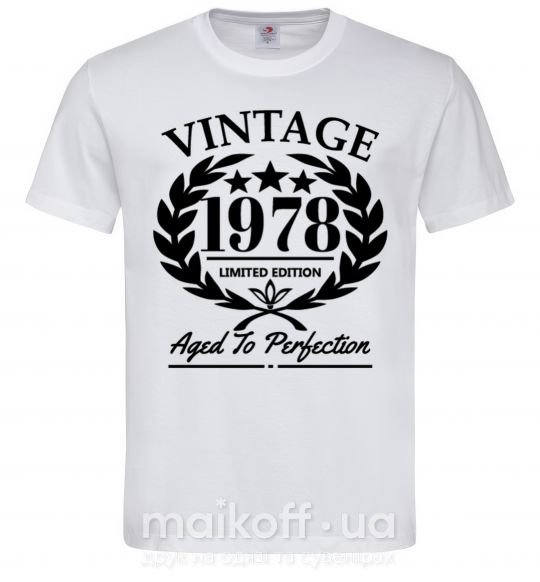 Мужская футболка Vintage 1978 Белый фото