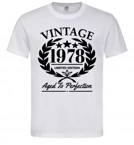 Мужская футболка Vintage 1978 Белый фото