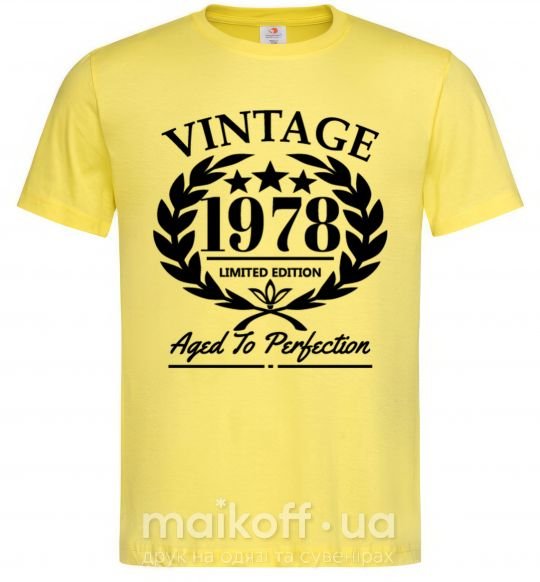 Чоловіча футболка Vintage 1978 Лимонний фото