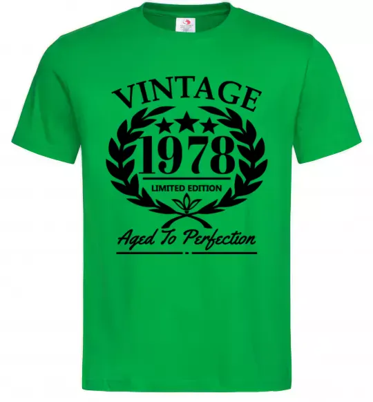Мужская футболка Vintage 1978 Зеленый фото
