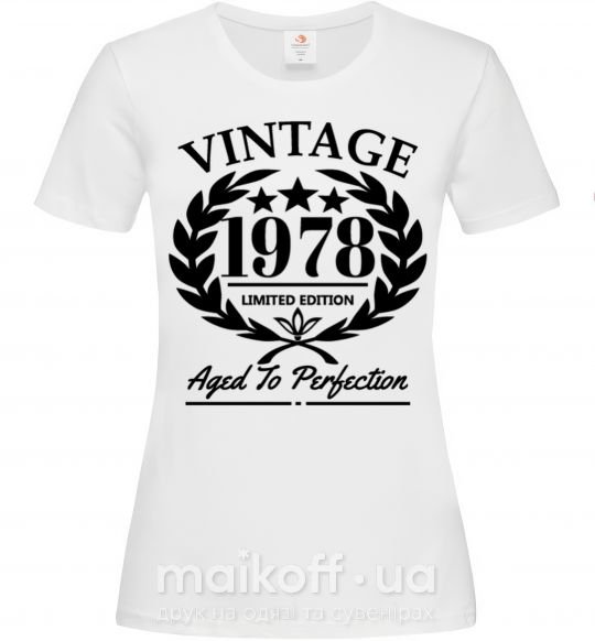 Женская футболка Vintage 1978 Белый фото