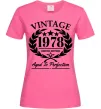 Женская футболка Vintage 1978 Ярко-розовый фото