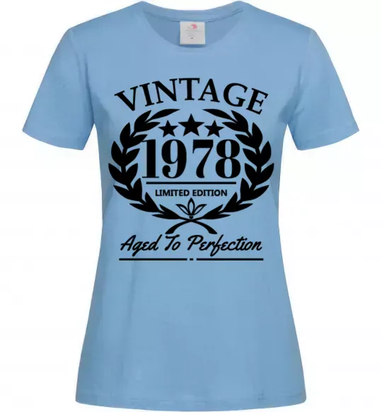 Женская футболка Vintage 1978 Голубой фото