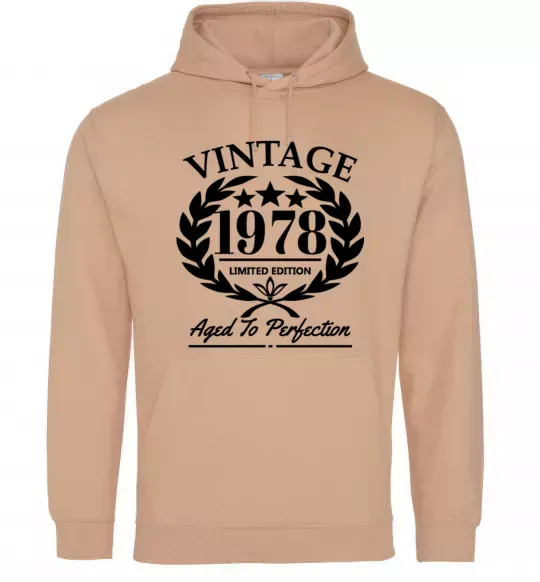 Чоловіча толстовка (худі) Vintage 1978 Пісочний фото