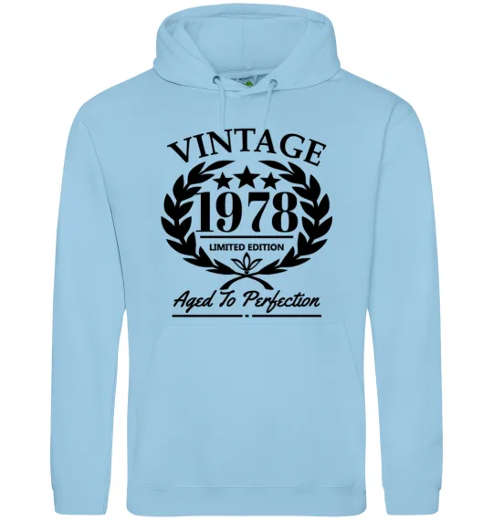 Чоловіча толстовка (худі) Vintage 1978 Блакитний фото