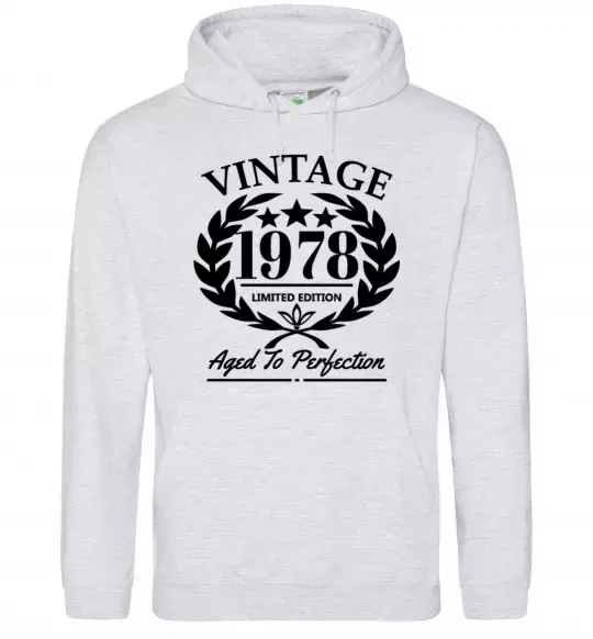 Жіноча толстовка (худі) Vintage 1978 Сірий меланж фото