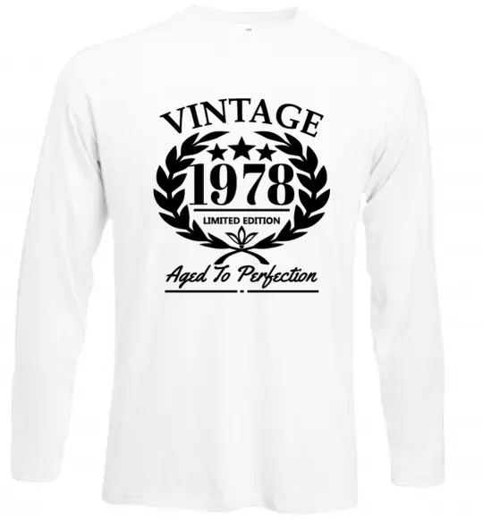 Лонгслів Vintage 1978 Білий фото