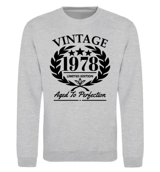 Свитшот Vintage 1978 Серый меланж фото
