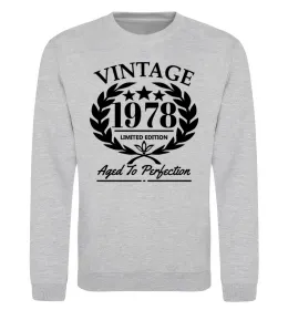 Свитшот Vintage 1978 Серый меланж фото