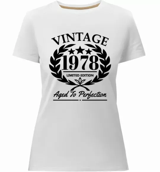 Женская премиум футболка Vintage 1978 Белый фото