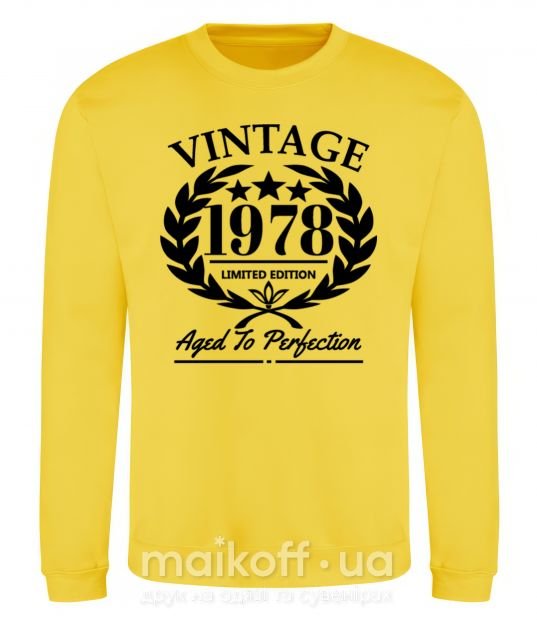 Світшот Vintage 1978 Сонячно жовтий фото
