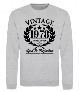 Свитшот Vintage 1978 Серый меланж фото