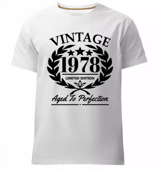 Чоловіча преміум футболка Vintage 1978 Білий фото