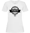 Жіноча футболка Born in forty years ago Білий фото