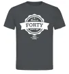 Мужская футболка Born in forty years ago Графит фото