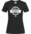 Жіноча футболка Born in forty years ago Чорний фото