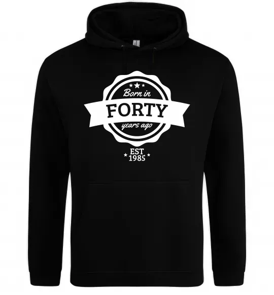 Женская толстовка (худи) Born in forty years ago Черный фото