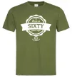 Чоловіча футболка Born in sixty years ago Оливковий фото