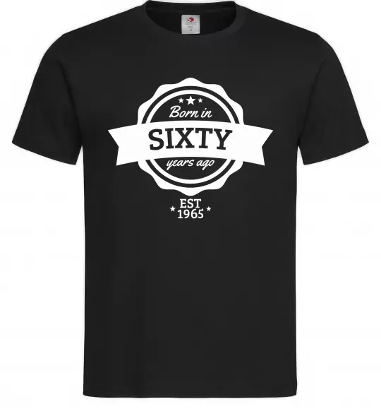 Чоловіча футболка Born in sixty years ago Чорний фото