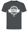 Чоловіча футболка Born in sixty years ago Графіт фото