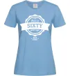 Женская футболка Born in sixty years ago Голубой фото