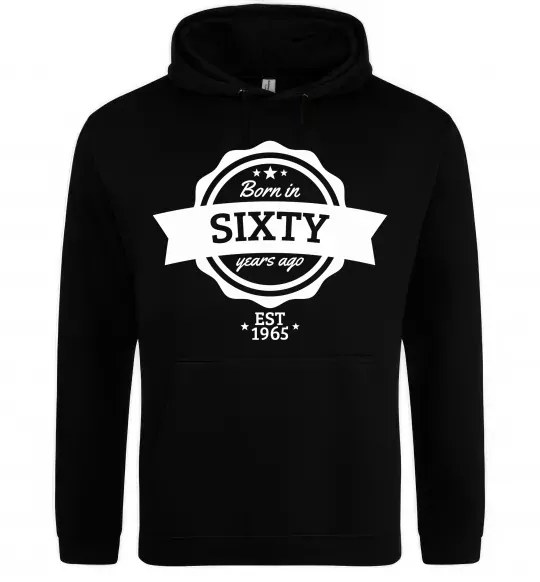 Женская толстовка (худи) Born in sixty years ago Черный фото