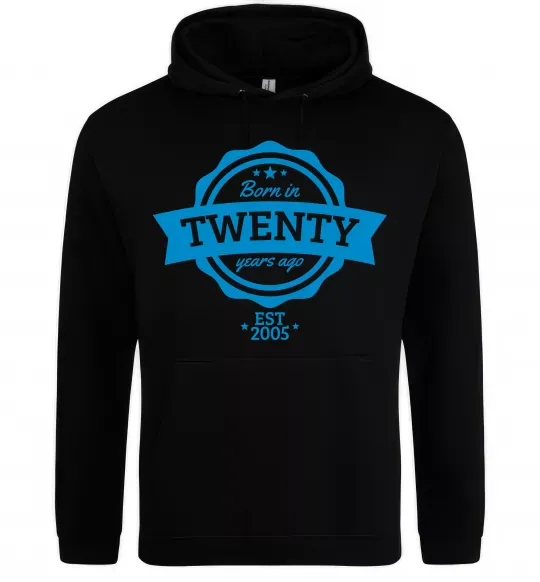 Жіноча толстовка (худі) Born in twenty years ago Чорний фото