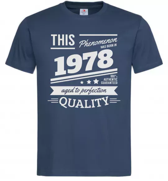 Чоловіча футболка This Phenomenon was born in 1978 Темно-синій фото