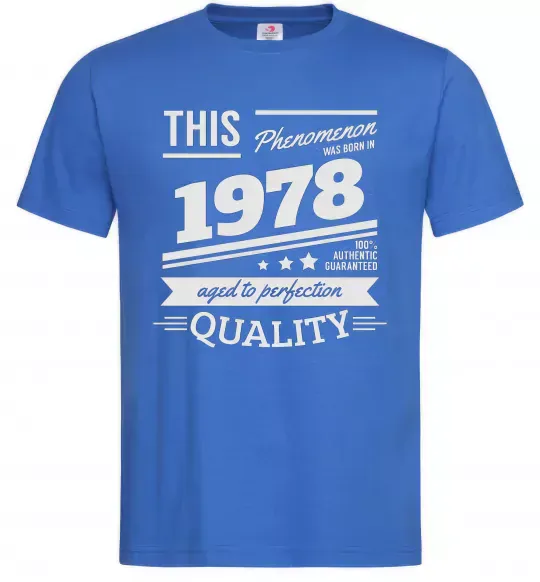 Чоловіча футболка This Phenomenon was born in 1978 Яскраво-синій фото