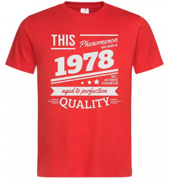 Чоловіча футболка This Phenomenon was born in 1978 Червоний фото