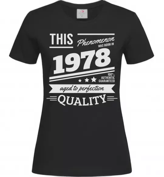 Жіноча футболка This Phenomenon was born in 1978 Чорний фото