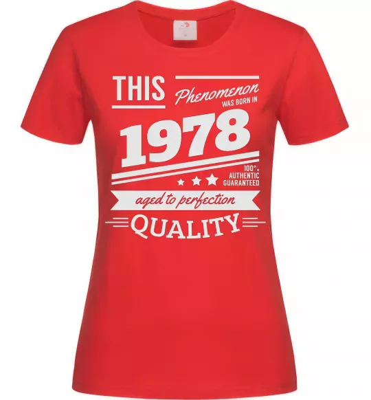 Жіноча футболка This Phenomenon was born in 1978 Червоний фото