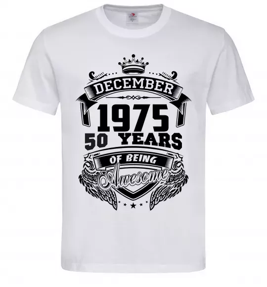 Мужская футболка December 1975 awesome Белый фото