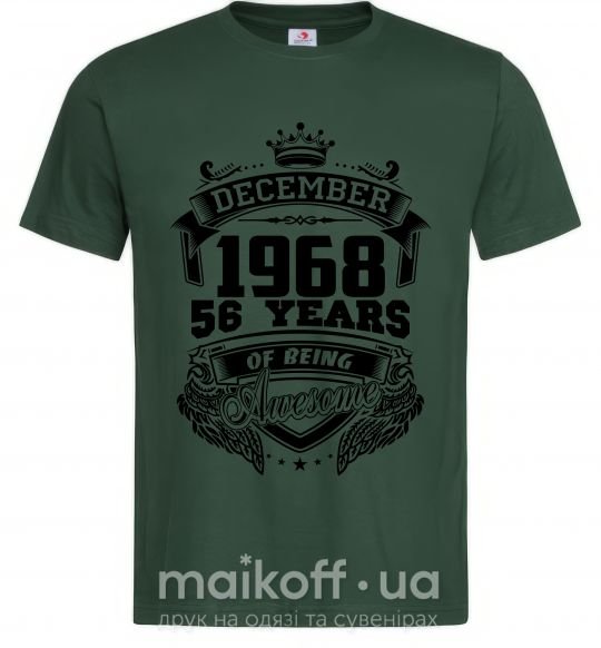 Мужская футболка December 1968 awesome Темно-зеленый фото