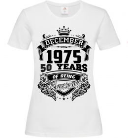 Женская футболка December 1975 awesome Женская футболка December 1975 awesome