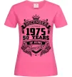 Жіноча футболка December 1975 awesome Яскраво-рожевий фото