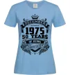 Жіноча футболка December 1975 awesome Блакитний фото