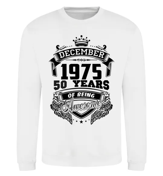Свитшот December 1975 awesome Белый фото