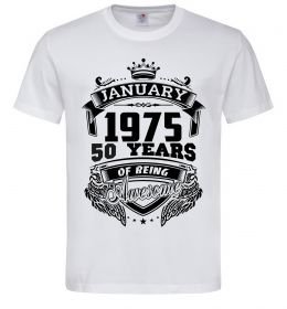 Мужская футболка January 1975 awesome Мужская футболка January 1975 awesome