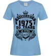 Женская футболка January 1975 awesome Голубой фото