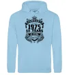 Мужская толстовка (худи) January 1975 awesome Голубой фото