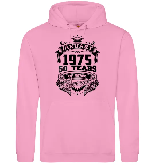 Жіноча толстовка (худі) January 1975 awesome Рожевий фото