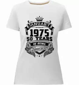 Женская премиум футболка 50 років щоб виглядати так привабливо Черный фото