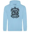 Жіноча толстовка (худі) February 1975 awesome Блакитний фото