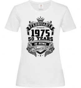 Жіноча футболка February 1975 awesome Жіноча футболка February 1975 awesome