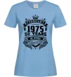 Жіноча футболка February 1975 awesome Блакитний фото